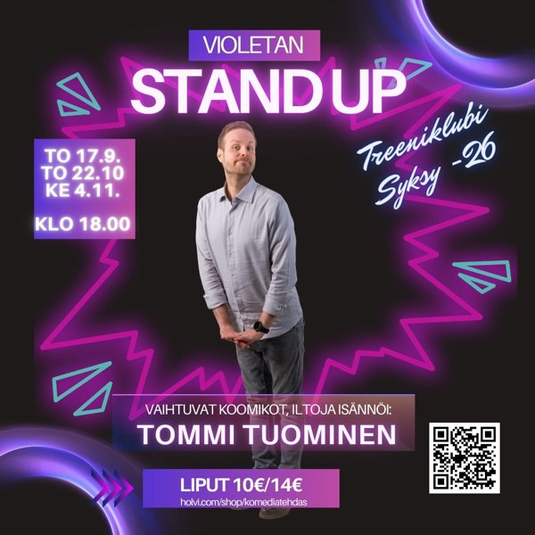 Product image of Violetan Stand Up -ilta ke 22.10.26 Normaali hinta