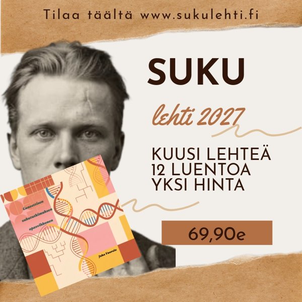 Product image of  SUKU  vuositilaus 2027 + luentopaketti + DNA-opas